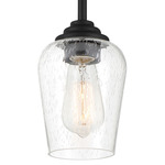 Shyloh Convertible Pendant - Coal / Clear Seeded