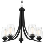 Shyloh Chandelier - Coal / Clear Seeded