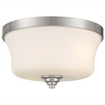 Shyloh Flush Mount Ceiling Light - Brushed Nickel / Etched Opal