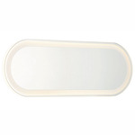 Oval LED Backlit Mirror - White / Mirror