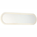 Oval LED Backlit Mirror - White / Mirror