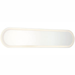 Oval LED Backlit Mirror - White / Mirror