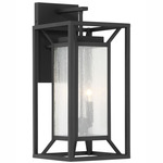 Harbor View Outdoor Wall Sconce - Sand Coal / Clear Seeded