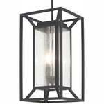Harbor View Outdoor Pendant - Sand Coal / Clear Seeded