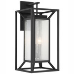 Harbor View Outdoor Wall Sconce - Sand Coal / Clear Seeded