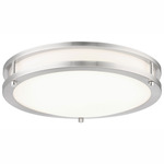 71 Series Flush Mount Ceiling Light - Brushed Nickel / White