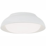 Saucer Ceiling Light Fixture - White / Frosted