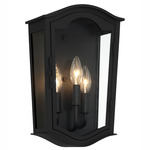 Houghton Hall Outdoor Wall Sconce - Sand Coal / Clear