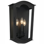 Houghton Hall Outdoor Wall Sconce - Sand Coal / Clear