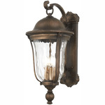 Havenwood Outdoor Wall Sconce - Tauira Bronze / Clear Hammered