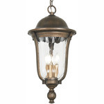 Havenwood Outdoor Pendant - Tauira Bronze / Clear Hammered