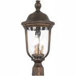 Havenwood Post Lamp - Tauira Bronze / Clear Hammered