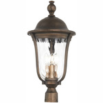 Havenwood Post Lamp - Tauira Bronze / Clear Hammered