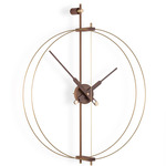 Mini Barcelona Premium Clock - Gold / Walnut