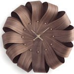 Brisa Wall Clock - Walnut / Polished Brass