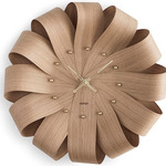 Brisa Wall Clock - Oak / Polished Brass