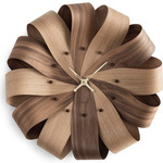Brisa Wall Clock - Oak/Walnut / Brass/Walnut