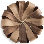 Brisa Wall Clock - Oak/Walnut / Polished Brass