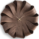 Brisa Wall Clock - Walnut / Brass/Walnut