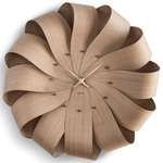 Brisa Wall Clock - Oak / Brass/Walnut