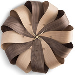 Brisa Wall Clock - Oak / Walnut / Brass/Walnut