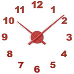 OJ Numbers Wall Clock - Red