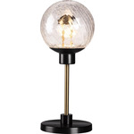 Essence Table Lamp - Satin Dark Gray / Crackle Glass