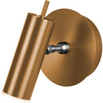 Focus Adjustable Wall Sconce - Brushed Gold / Acrylic