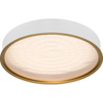 Pan Circular Flush Ceiling Light - Matte White / Acrylic