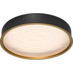 Pan Circular Flush Ceiling Light - Satin Dark Gray / Acrylic