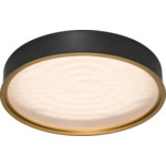 Pan Circular Flush Ceiling Light - Satin Dark Gray / Acrylic