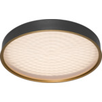 Pan Circular Flush Ceiling Light - Satin Dark Gray / Acrylic