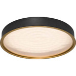 Pan Circular Flush Ceiling Light - Satin Dark Gray / Acrylic
