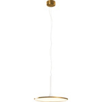 Piano Pendant - Brushed Gold / Matte White / White