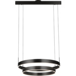 Prometheus Two Tier Circle Pendant - Satin Dark Gray / Acrylic