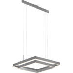 Prometheus Two Tier Square Chandelier - Brushed Aluminum / Acrylic