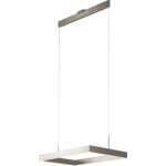 Prometheus Rectangle Chandelier - Brushed Aluminum / Acrylic