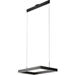 Prometheus Rectangle Chandelier - Satin Dark Gray / Acrylic