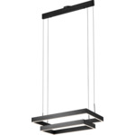 Prometheus Rectangle Chandelier - Satin Dark Gray / Acrylic