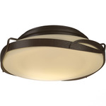 Flora Ceiling Light Fixture - Bronze / Opal