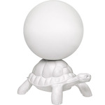 Turtle Carry Table Lamp - White / White