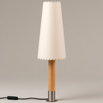 Basica M2 Table Lamp - Nickel / Stitched Beige Parchment