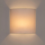 Comodin Square Wall Sconce - Chrome / White Linen