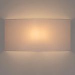 Comodin Rectangular Wall Sconce - Chrome / White Linen