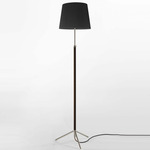 Pie De Salon Floor Lamp - Chrome / Black Ribbon