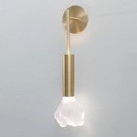Dew Wall Sconce - Brushed Brass / Frosted Clear
