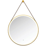 Madeleine Illuminated Wall Mirror - Satin Brass / Mirror