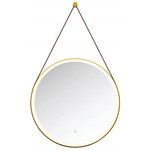 Madeleine Illuminated Wall Mirror - Satin Brass / Mirror