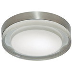 Rondo Ceiling Light Fixture - Satin Nickel / Frost