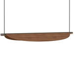 Thula Linear Pendant - Sand Black / Satin Nickel / Walnut